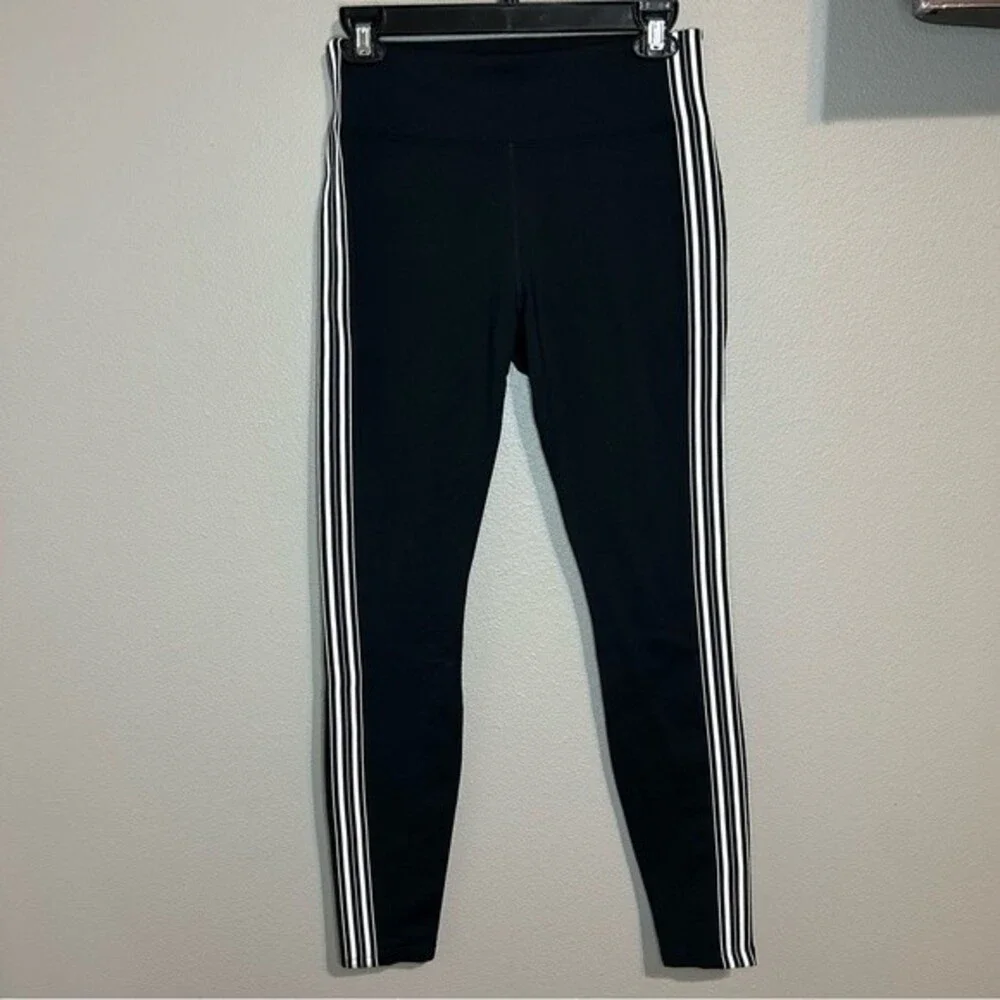 Athleta Track Tux Tight black & white athletic leggings women’s size small